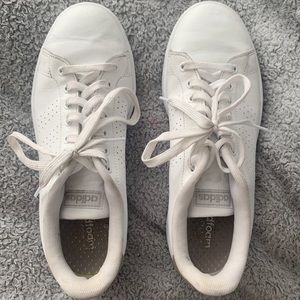 White Adidas Sneakers, Women’s 10,